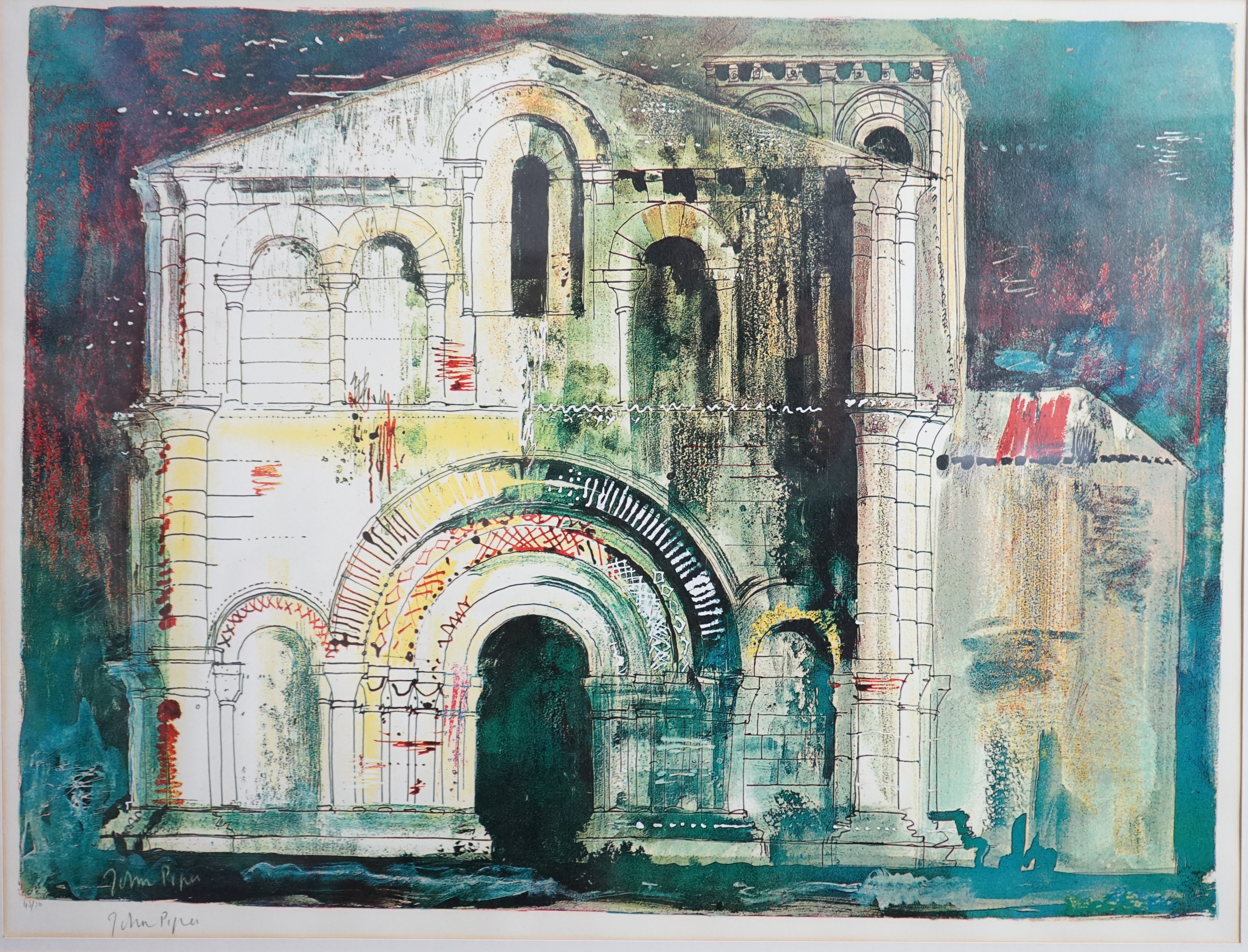 John Piper (English, 1903-1992), Jazenne, Charente, (Levinson 196), screenprint, 60 x 80cm